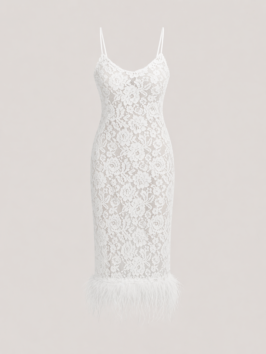 Lace Whispers Dress in Cloud – BON VIVIANN