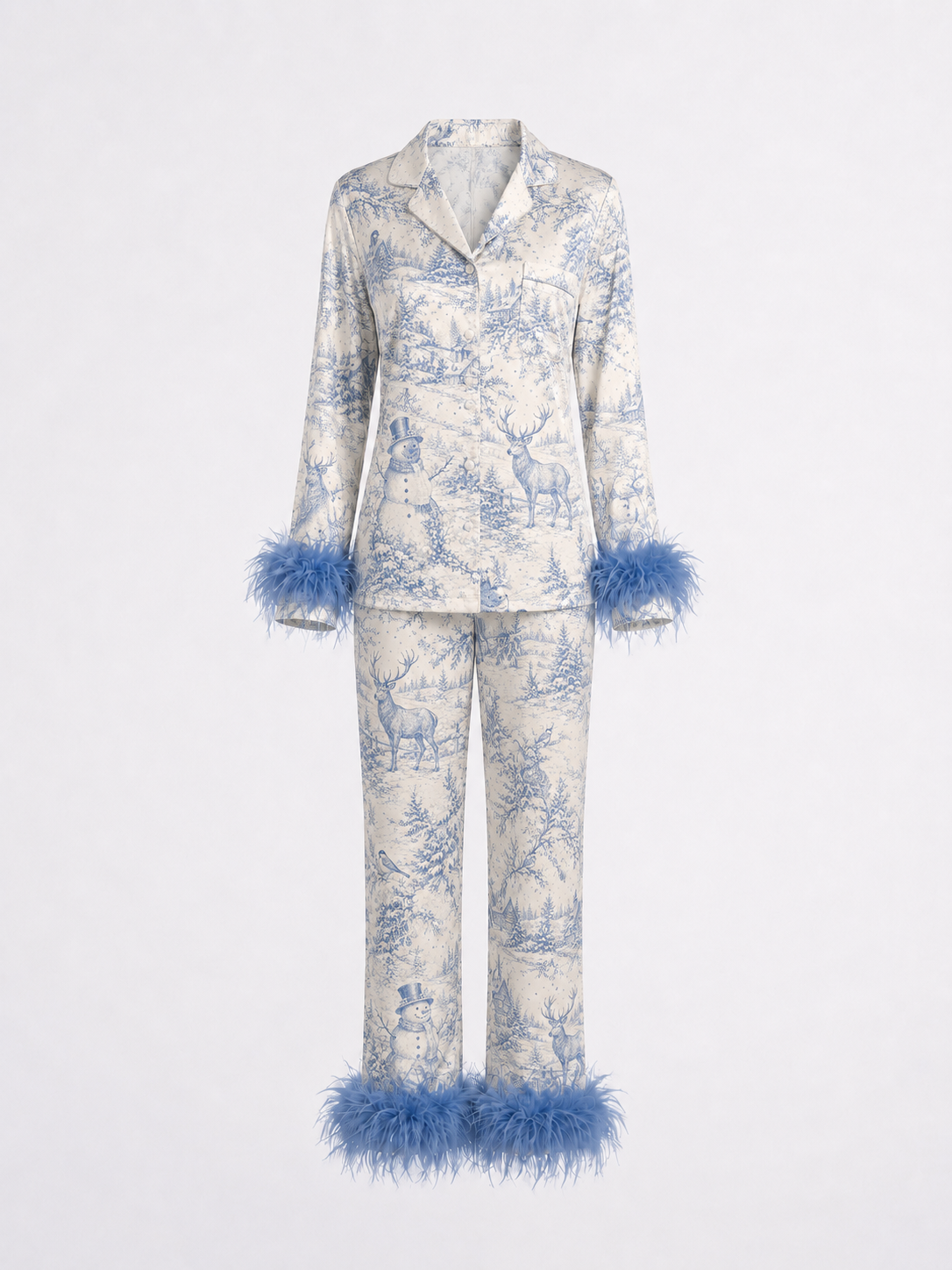 Frost Blue Toile