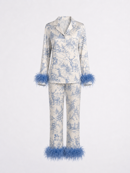 Frost Blue Toile