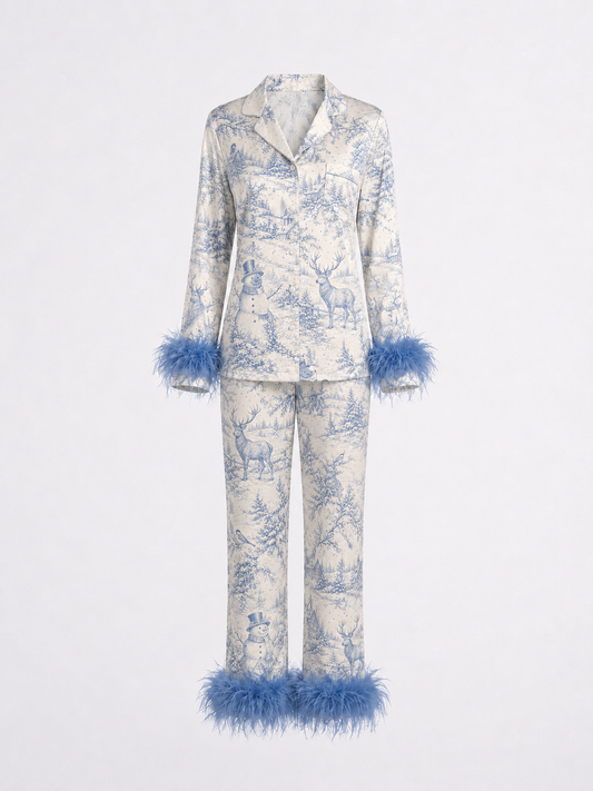 Frost Blue Toile