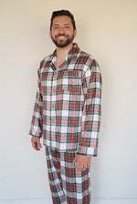 Load image into Gallery viewer, Men&#39;s White Holiday Plaid
