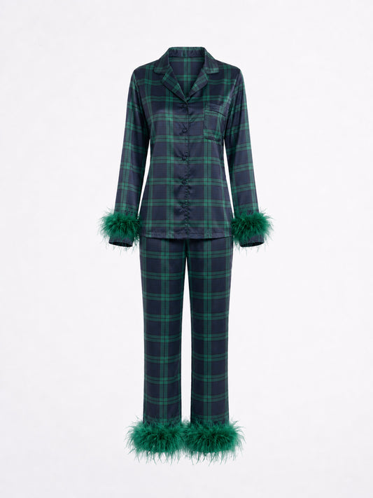 Navy Green Plaid