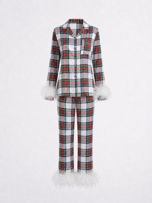 Holiday White Plaid