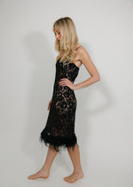 Load image into Gallery viewer, Lace Whispers Dress Black

