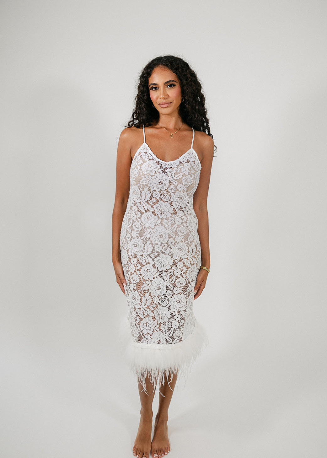Lace Whispers Dress Cloud